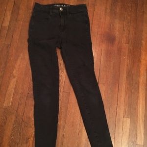 Black skinny jeans by American Eagle